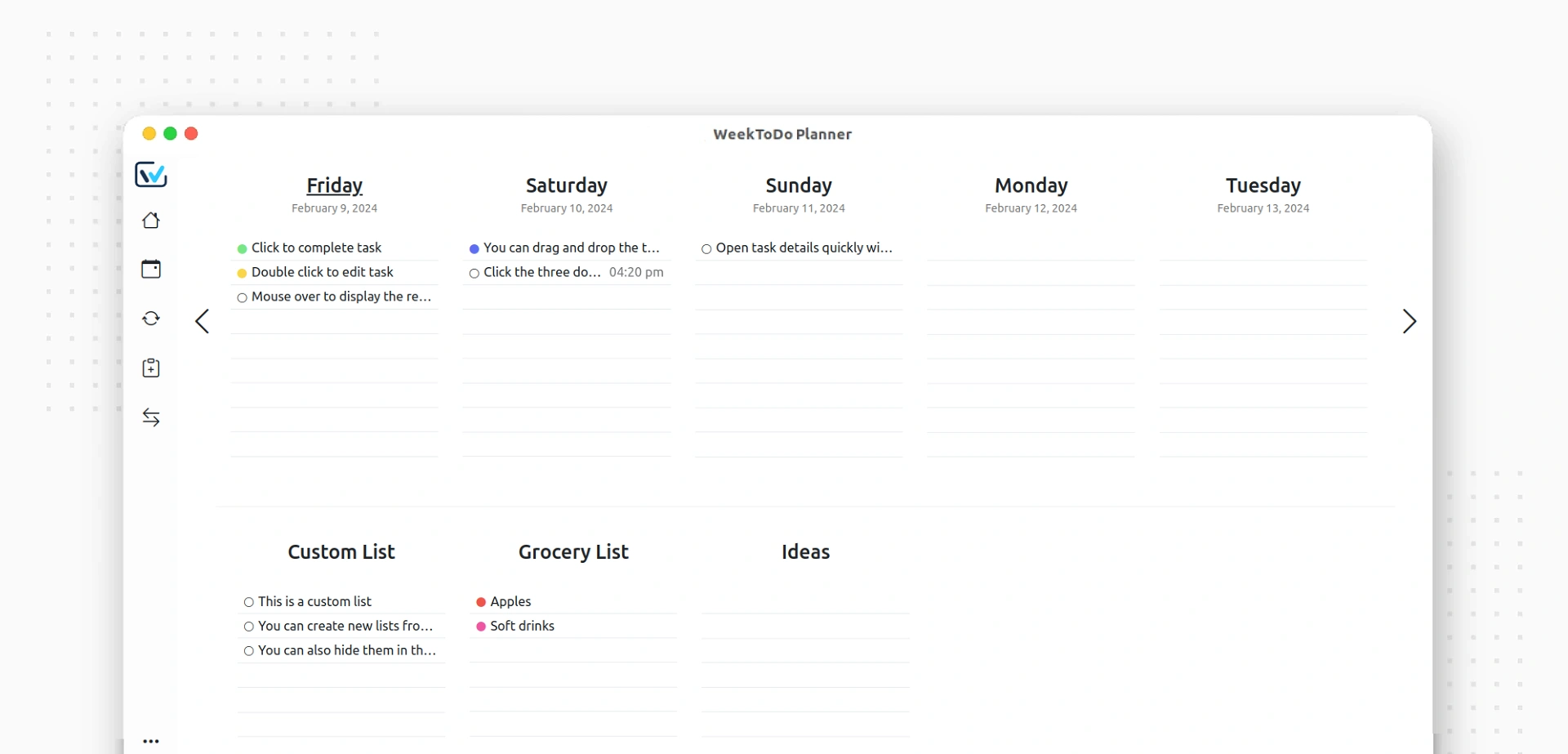 WeekToDo Codesandbox